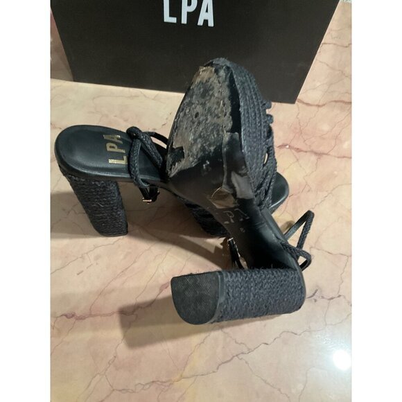 LPA Clarissa Jute Platforms in Black 6 With Box Womens High Heels - Picture 8 of 10